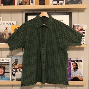 Green short sleeve button-up by Valentino Creations
